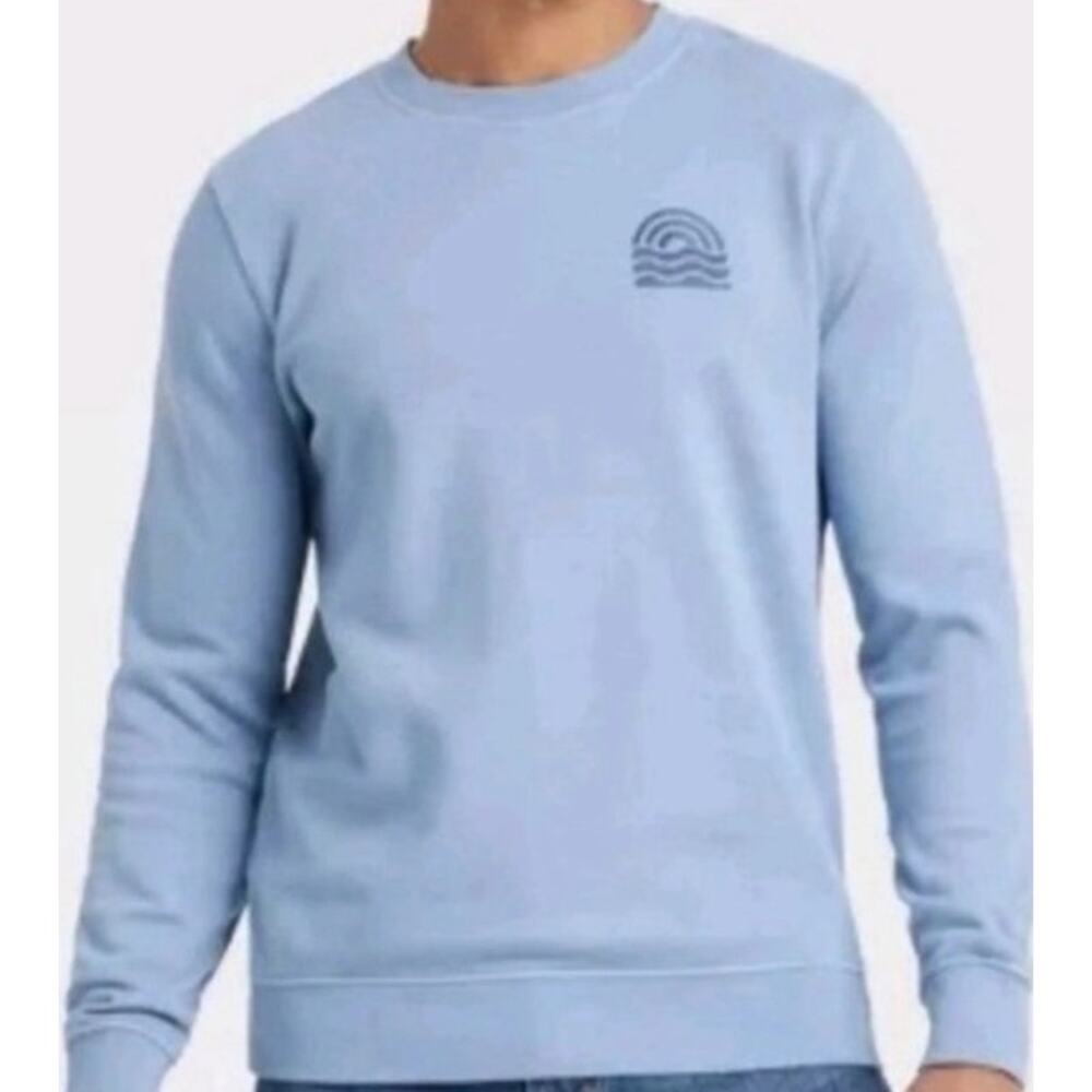 Goodfellow & Co Blue French Terry Crewneck Pullover Sweatshirt US Mens XXL